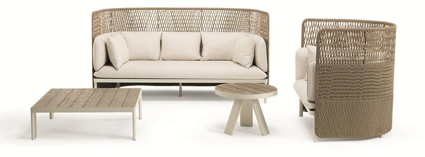 Ethimo Садовый диван 3 мест с высокой спинкой Esedra sun-id-1385874 - Вид №2