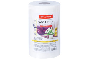 17588490 Универсальные салфетки вискоза 20/22см 200шт белые в рулоне 45г/м2 298913 OfficeClean