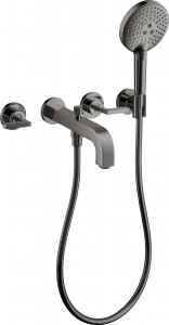 39448330 Смеситель для ванны на 3 отверстия, скрытого монтажа, настенный с рычажными ручками и накладками AXOR CITTERIO