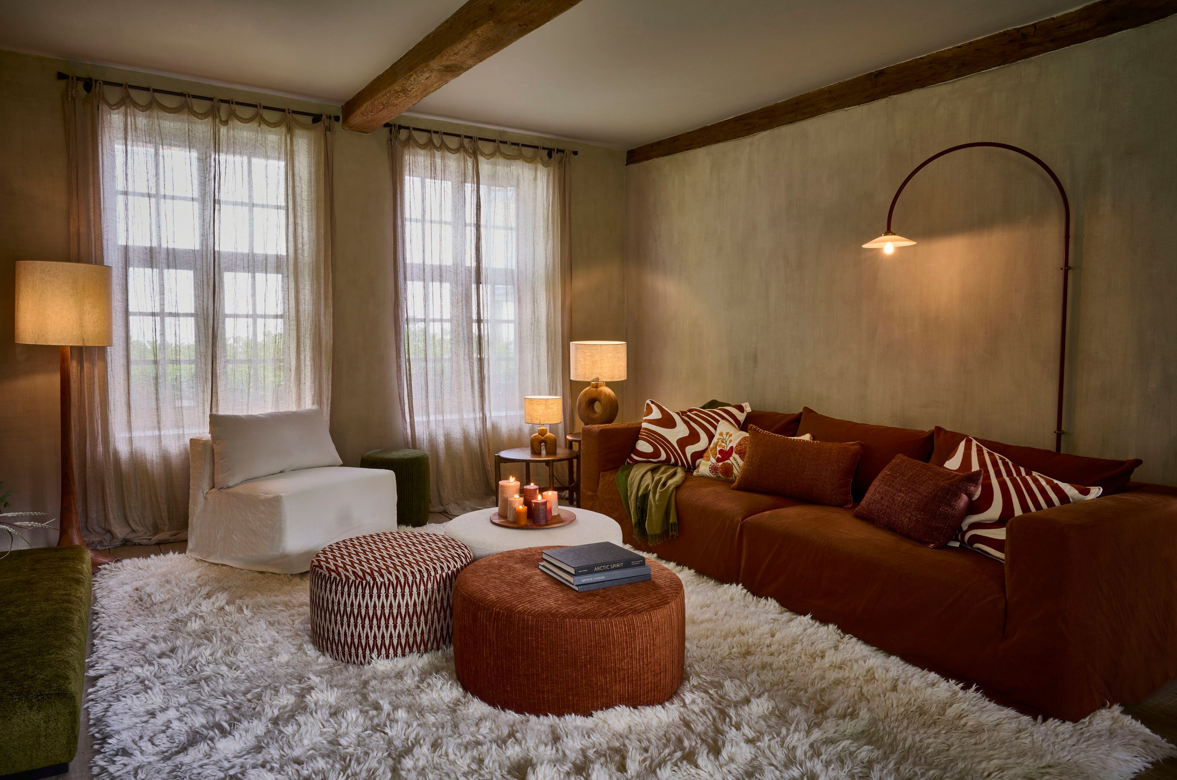 Круглый пуф из ткани POMAX MYRA ARCH-00023141 - Вид №8