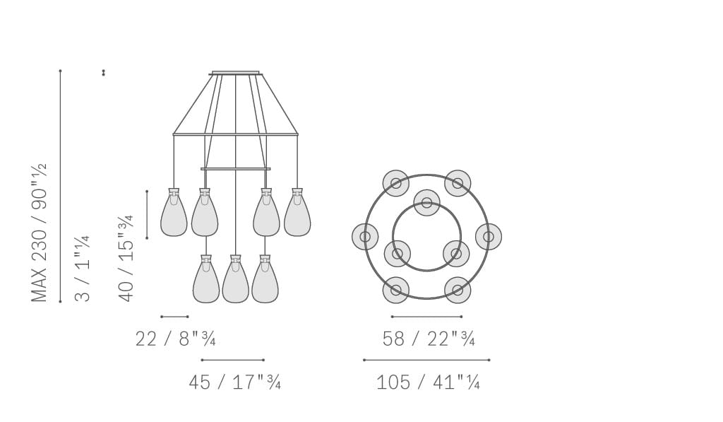 Люстра из дутого стекла Poltrona Frau коллекция-мебель и аксессуары ARCH-00041110 - Вид №6