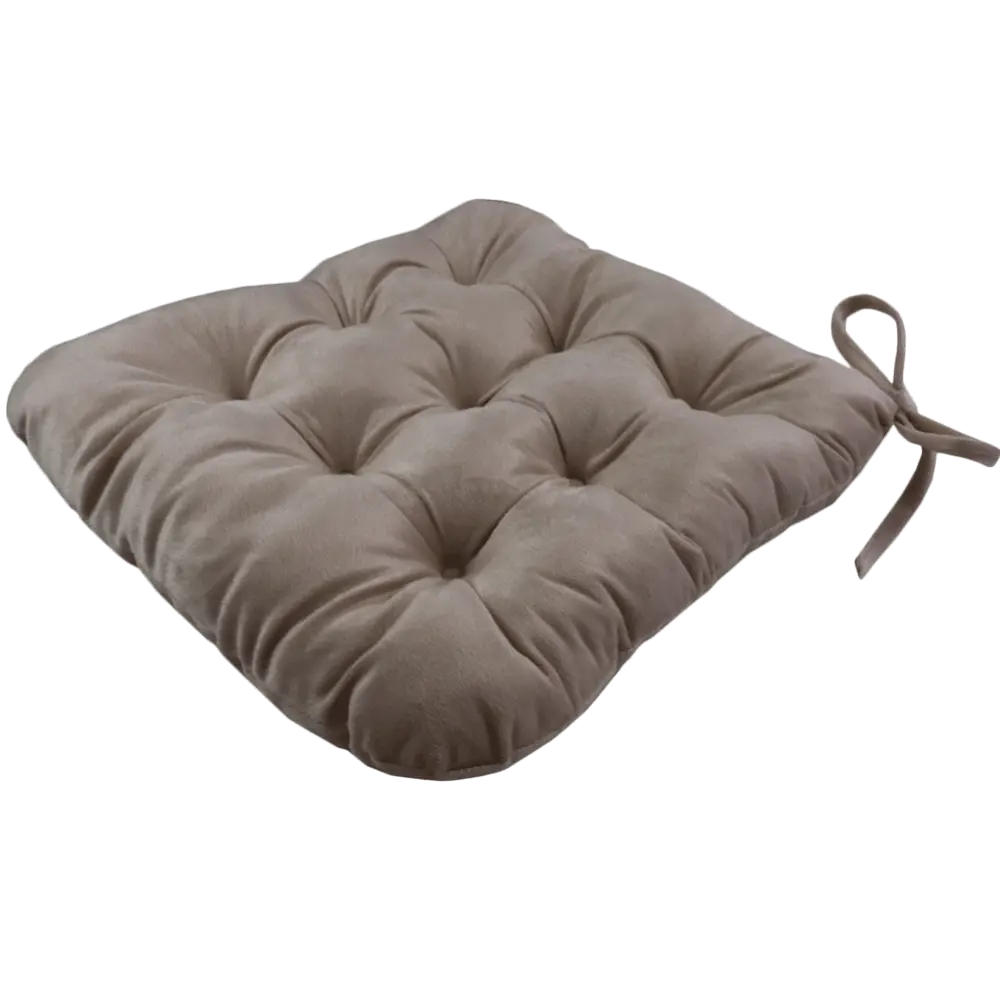 Подушка для стула Бархат 40x36x6 см цвет бежевый 85372791 STLM-2016256 LINEN WAY  - Вид №1