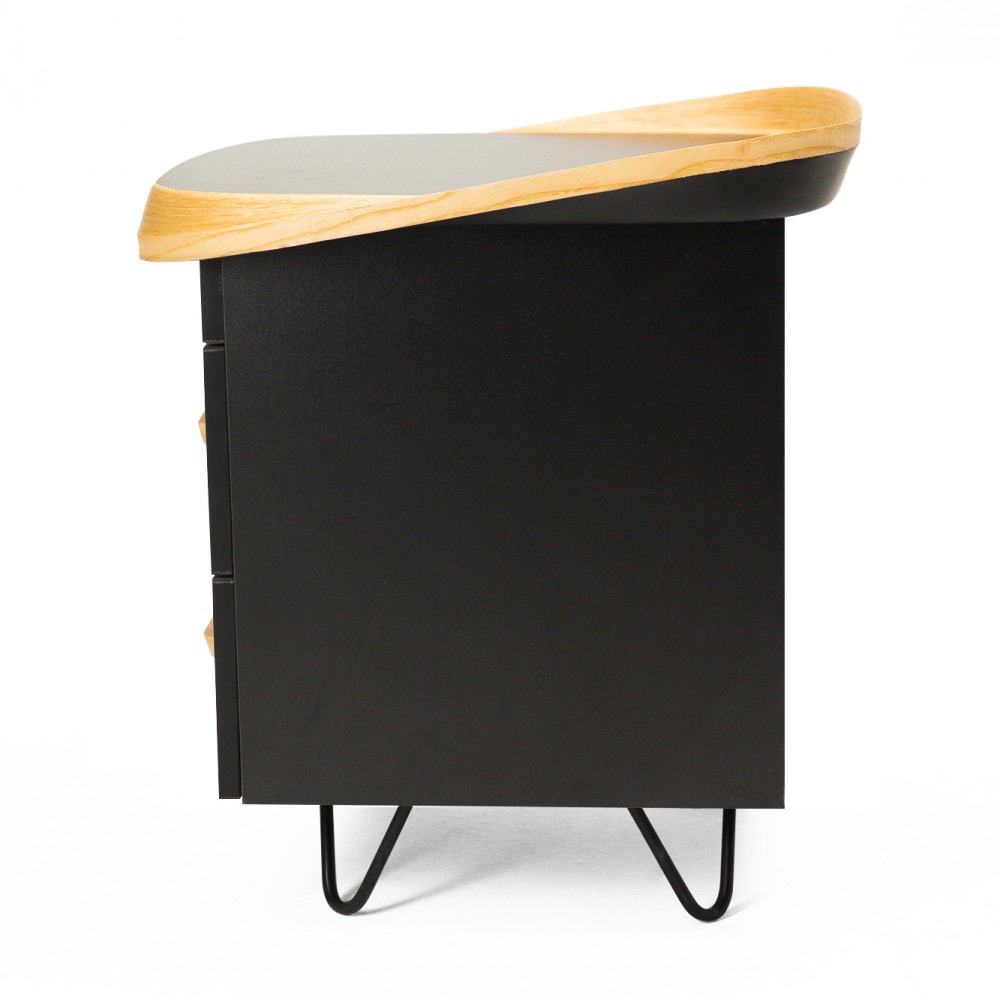 Тумба прикроватная черная Soi MONTLY SOI 128921 Черный  - Вид №4