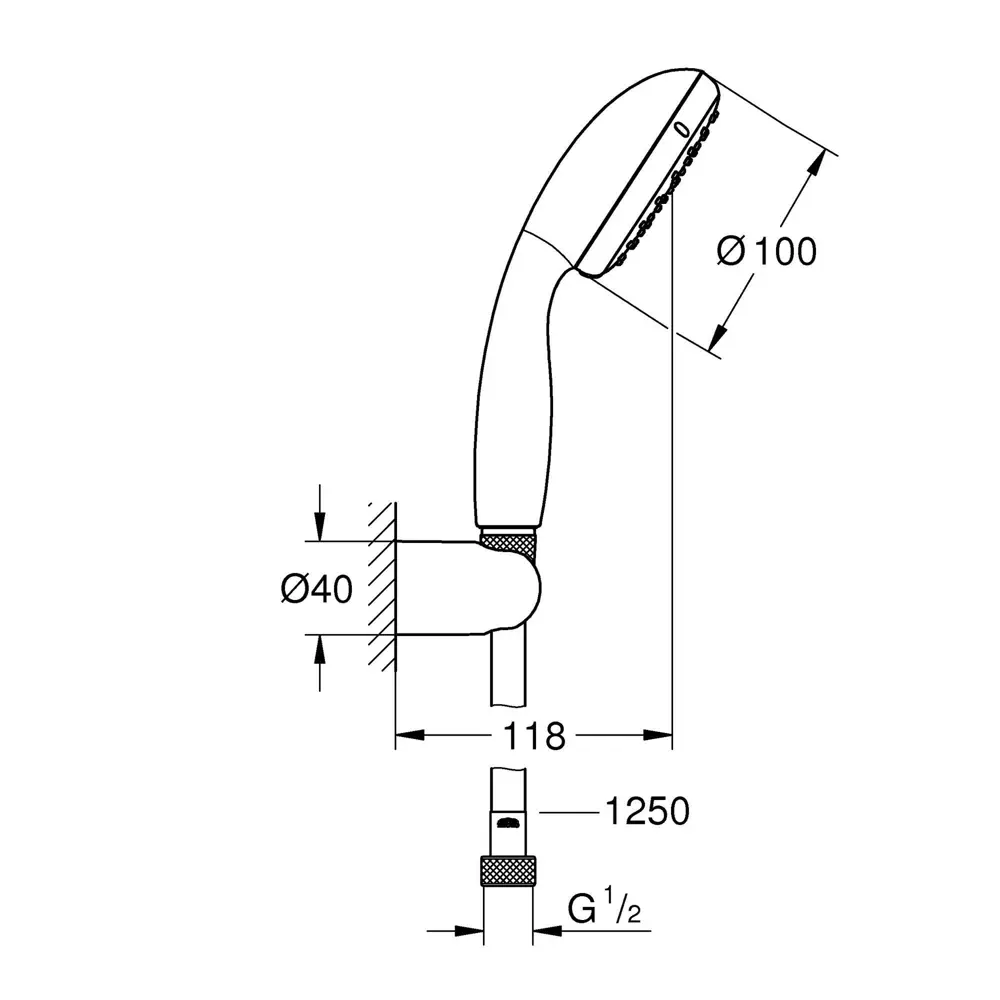 Набор для душа Grohe Vitalio Start 1 режим цвет хром 81971385 STLM-2146334 - Вид №5