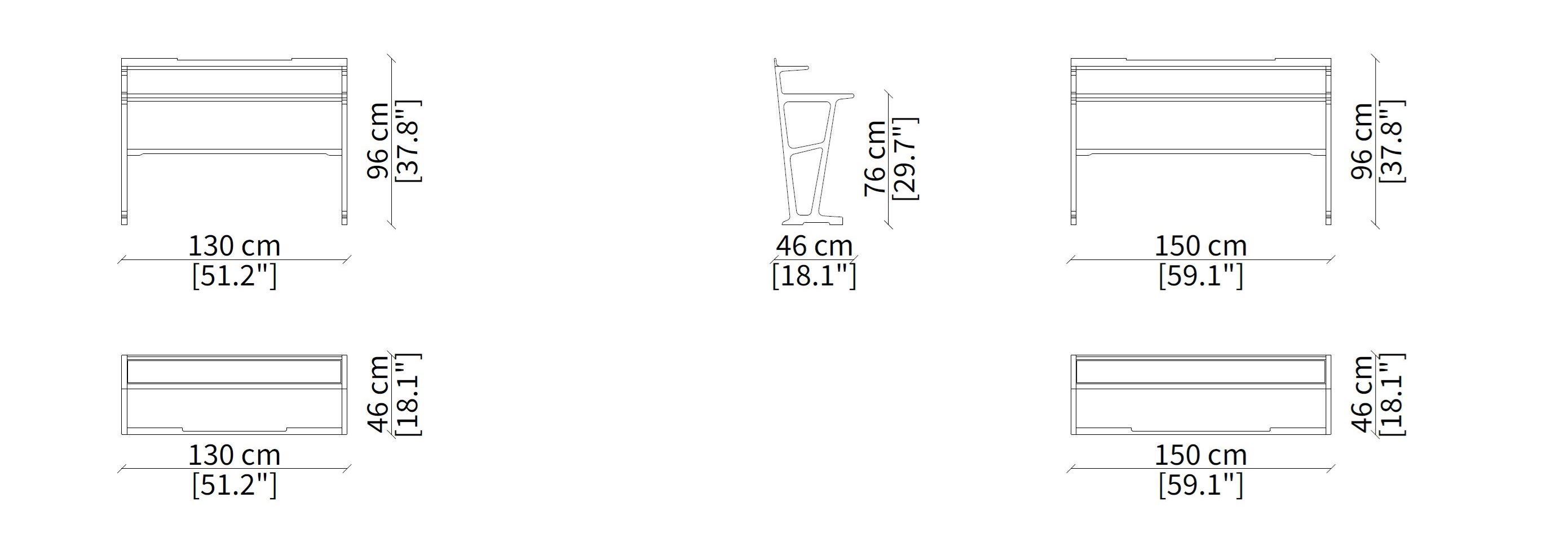 Прямоугольная консоль из керамогранита с полками Frigerio Archè ARCH-00083198 - Вид №5