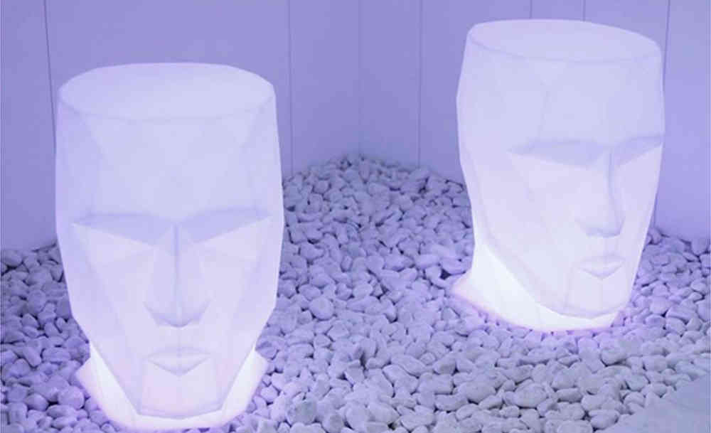 070492 Кашпо матовое светящееся LED RGBW Battery 70см Vondom Adan - Вид №3