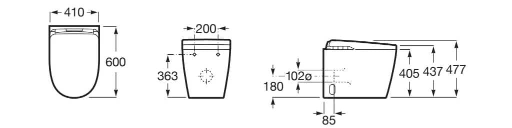 Напольный керамический туалет биде Roca in-Wash® Insignia ARCH-00012979 - Вид №6