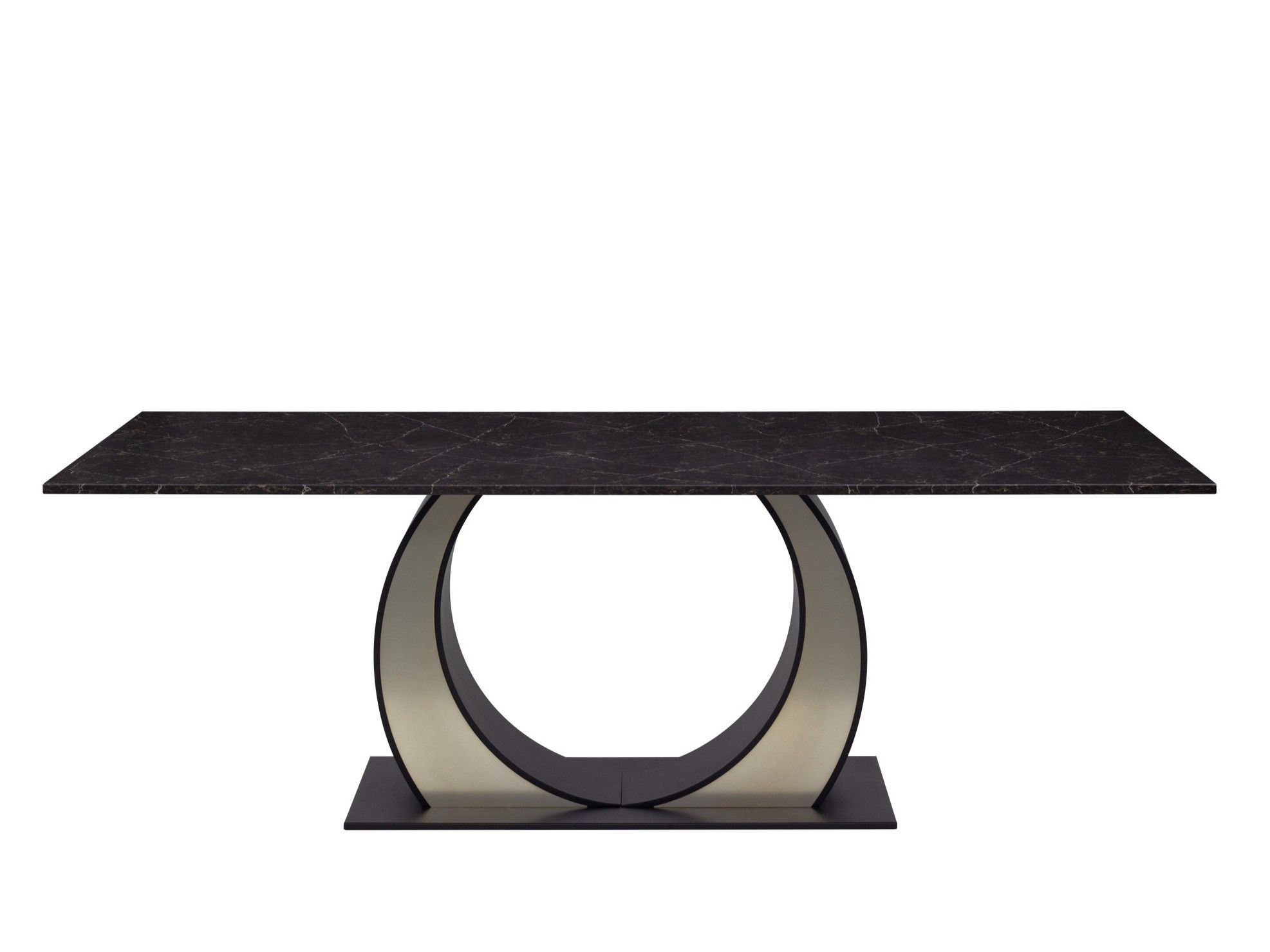 Прямоугольный стол со стальным основанием и кварцевым верхом ORO NERO Collection Eclipsy ARCH-00023523 - Вид №4