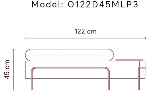 Momocca Модульная скамья со спинкой, обитая тканью Olga sun-id-1453689 - Вид №19