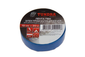 17785030 Изолента ПВХ, 19 мм х 20 м, 130 мкм, синяя 1312221 TUNDRA