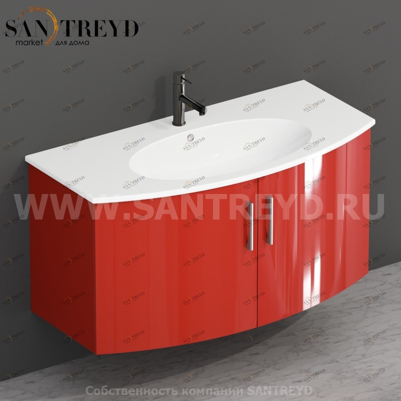 MDMA10Y150 Тумба с двумя створками 98 см красная Globo 4ALL Италия Ceramica Globo