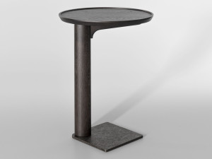 Круглый журнальный столик из дуба