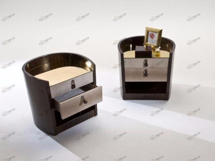 Rozzoni Прикроватная тумбочка из шпонированной древесины с ящиками Milano sun-id-1357467