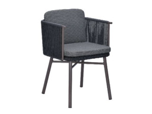 Веревочный садовый стул с подлокотниками