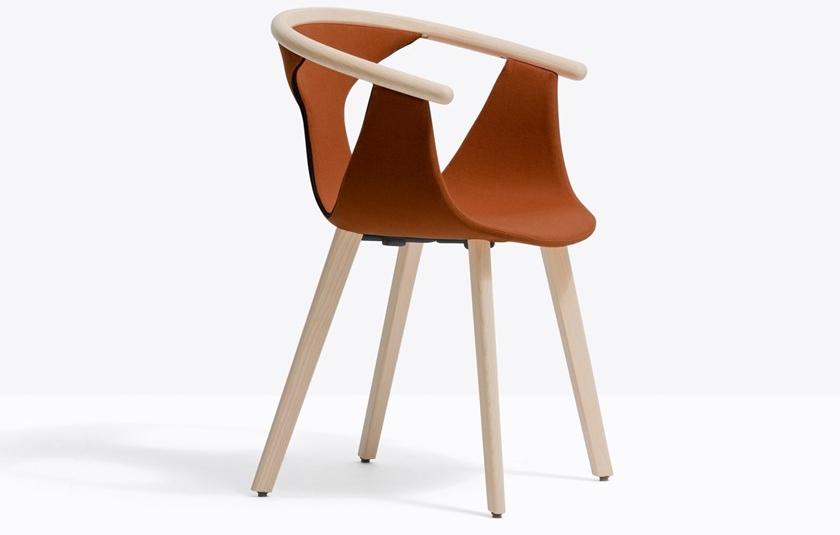 Pedrali Кожаное кресло с подлокотниками Fox 3727 - Вид №3