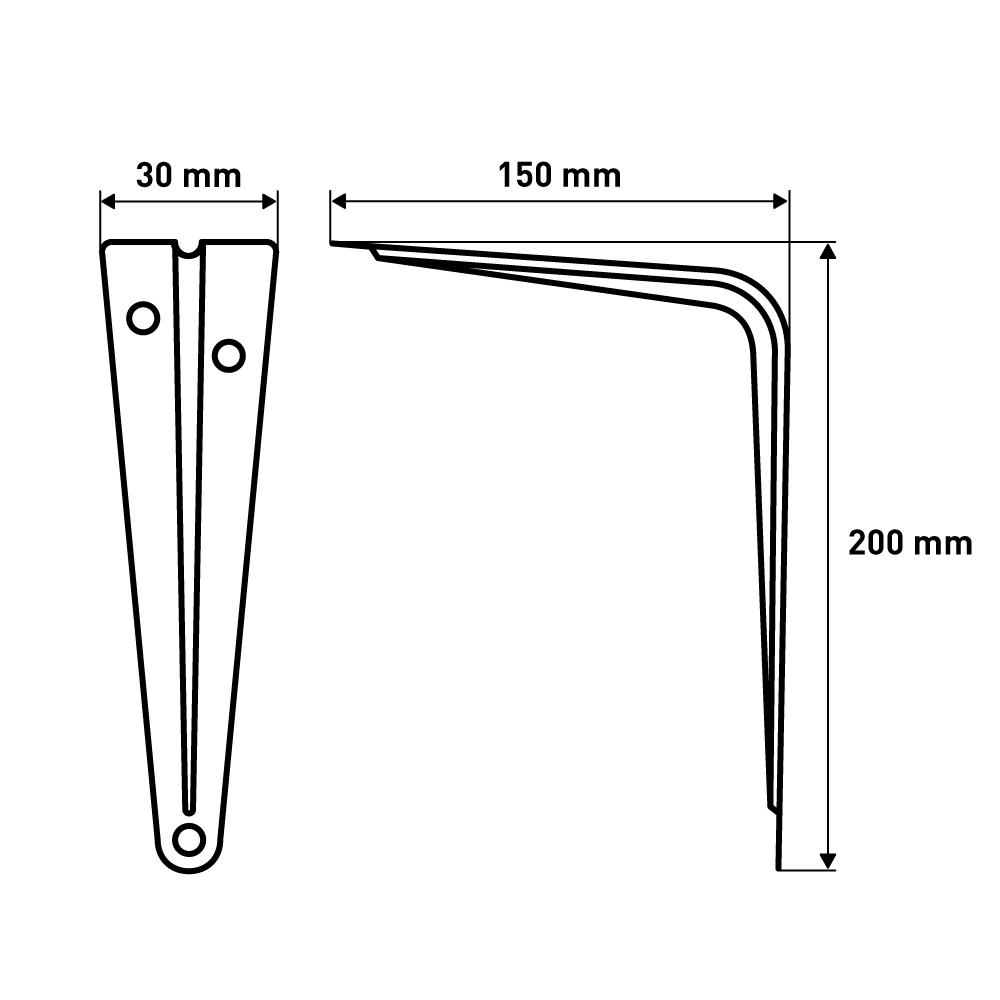 Кронштейн  Практичный, 200х150 мм, белый LJPS0102 Public Steel Россия  - Вид №4