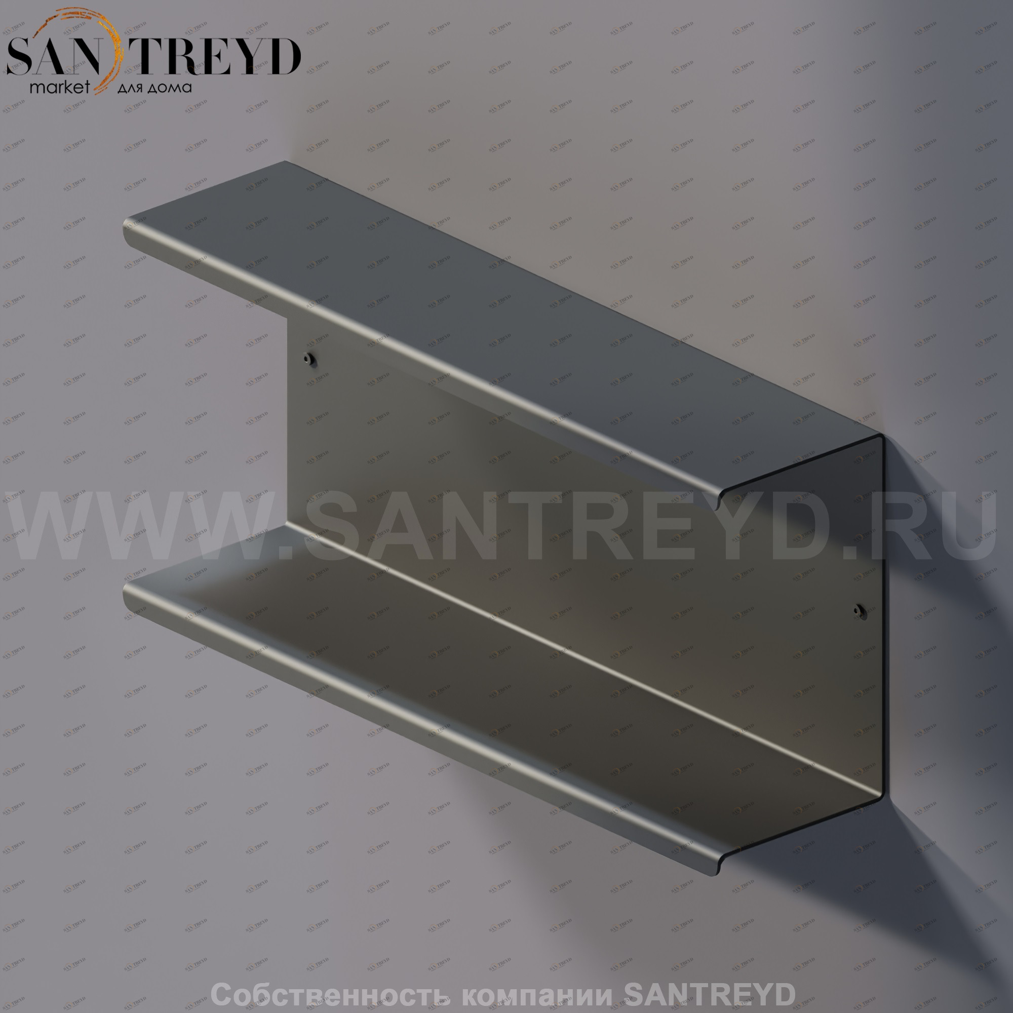 Agape MACH 2 Двойная полка 40 см черная AMC20923E