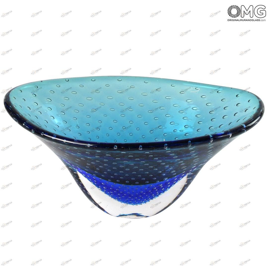 4206 ORIGINALMURANOGLASS Вазочка Мет - соммерсо - муранское стекло OMG 28 см 