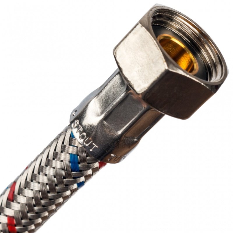 Гибкая подводка для воды ВР 1 х ВР 1 STOUT - 1000 мм SHF0147182525 - Вид №1