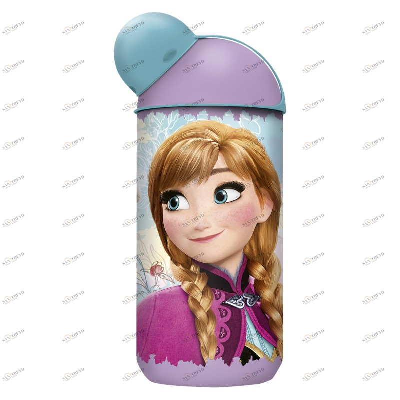 Бутылка пластиковая эргономичная "Холодное сердце. Цветы", 400 мл STOR ХОЛОДНОЕ СЕРДЦЕ 335629 Фиолетовый Santreyd 