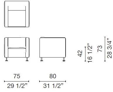 Cappellini Кресло с подлокотниками Gambetta Gm_2  - Вид №3