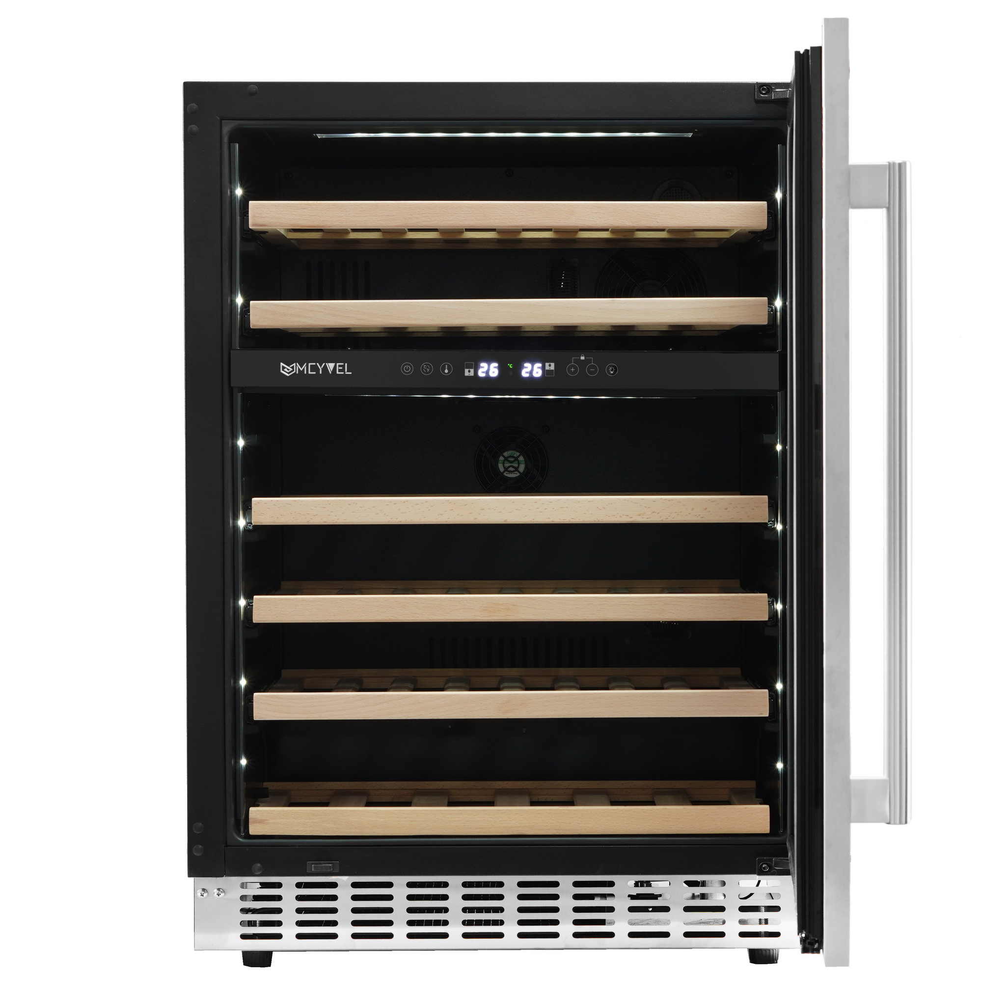 9940991 Винный шкаф Meyvel MV46PRO-KST2 серебристый STDN-0052050 - Вид №2