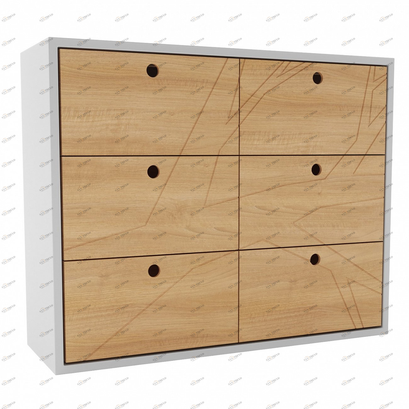 Комод белый с бежевым фасадом "Лория" от Odingeniy ODINGENIY ДИЗАЙНЕРСКИЕ 178420 Бежевый;белый 