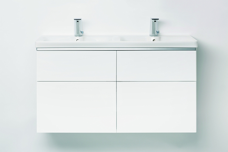 9610321101 IDO Glow напольная тумба под умывальник с двумя ящиками, 1180 мм, белый - Вид №1