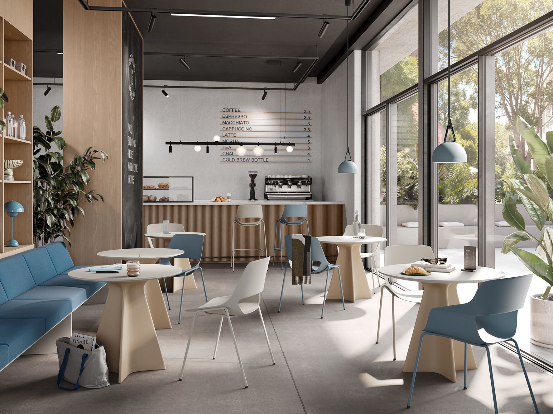 Полипропиленовый барный стул с подставкой для ног Brunner scoop ARCH-00051994 - Вид №2