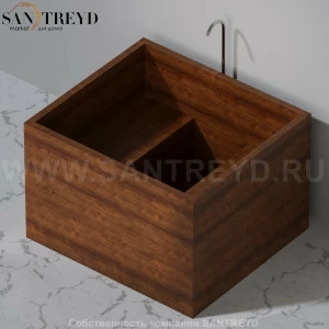 UWD GONGO Ванна свободностоящая 135 см из сапели gongo135.sapele