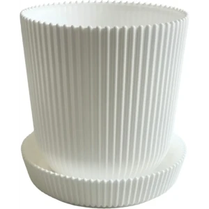 Горшок для цветов Тek.А.Тek 16x16x15.5 см v2.4 л пластик белый