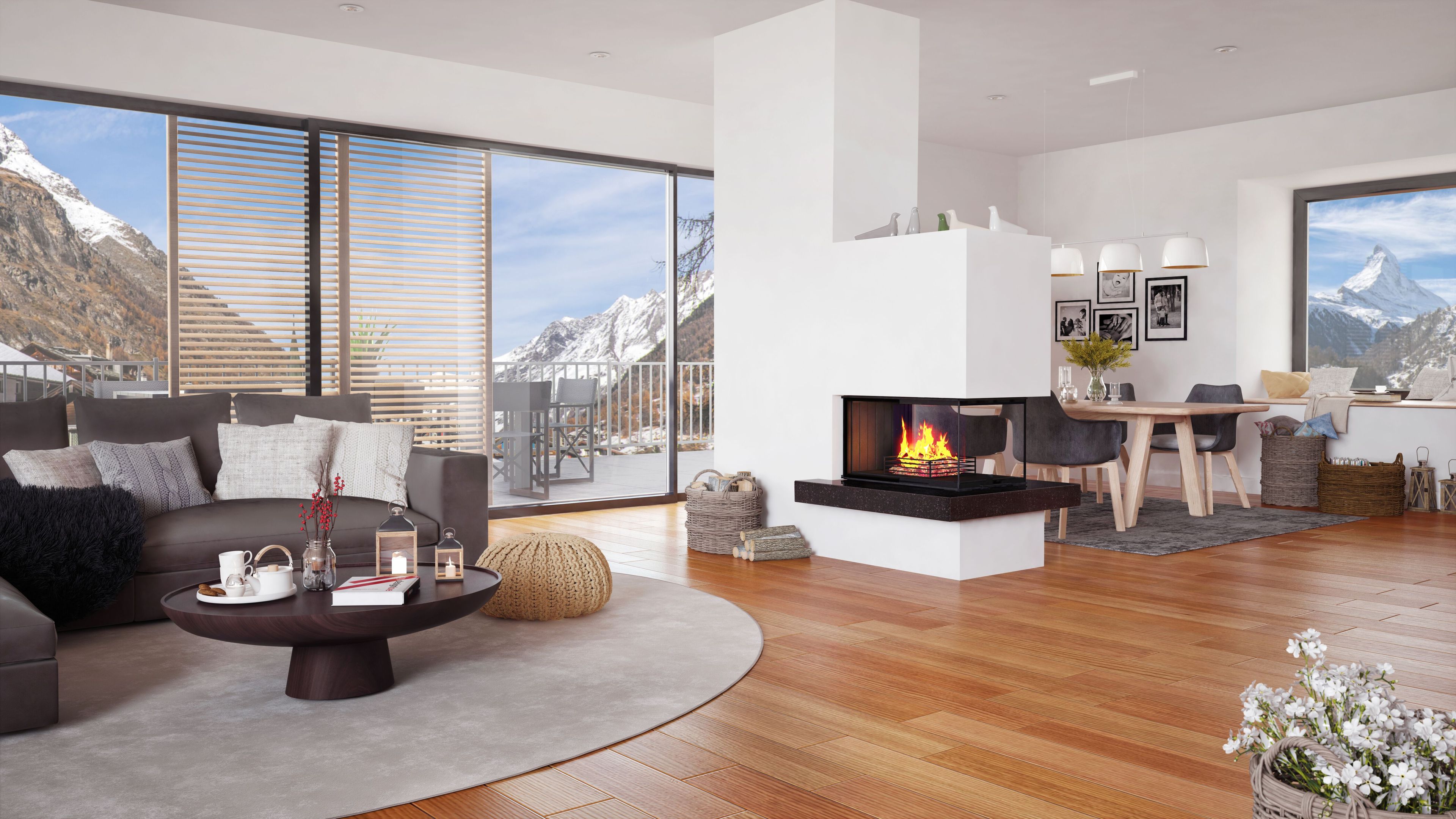 Стальной тройной фасад дровяной камин RÜEGG RIII ARCH-00145191 - Вид №9