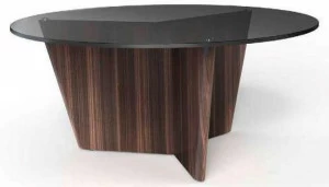 Now & Future Журнальный столик из дерева и стекла с подставкой 3 звезды