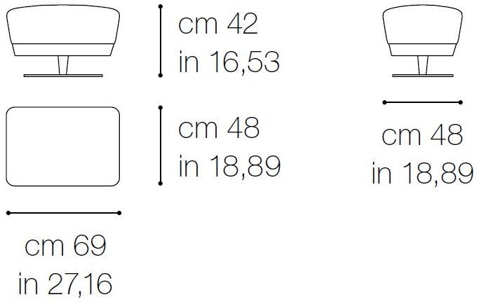 Grilli Мягкая подножка из ткани Space 721317 - Вид №3