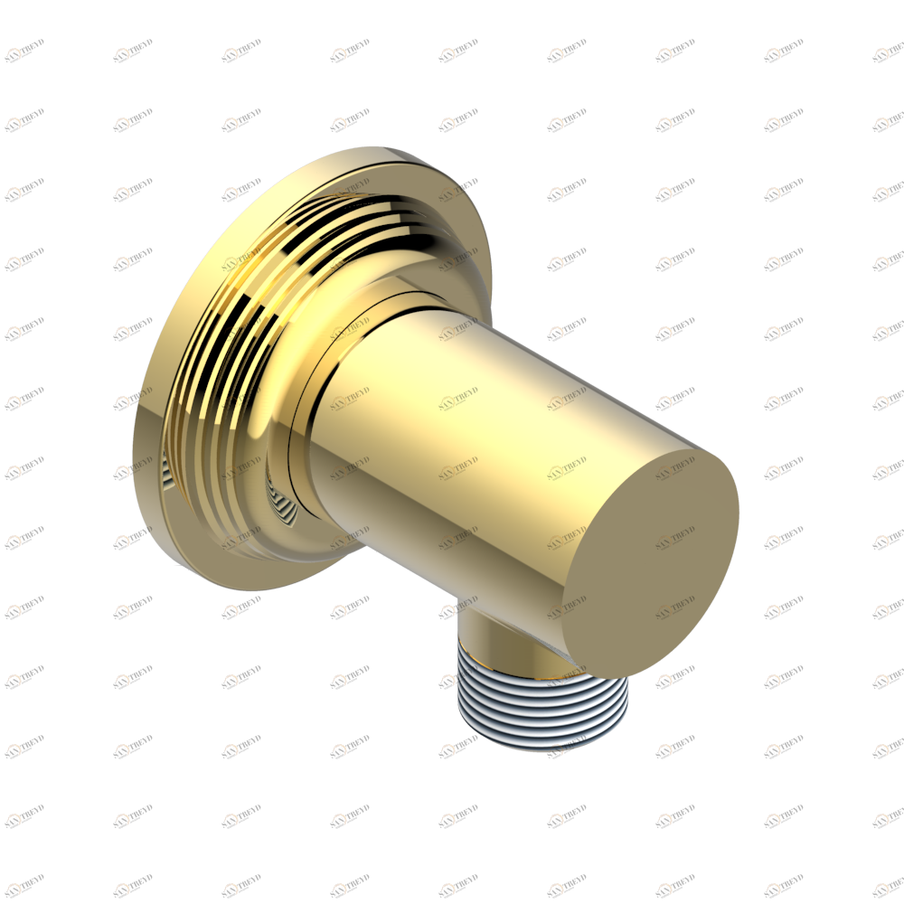 U9F-53E Вывод 1/2" встраиваемый в стену Thg-paris West coast с ручками-рукоятками с чёрным ониксом Покрытие PVD золотистый цвет U9F-53E CAT.F