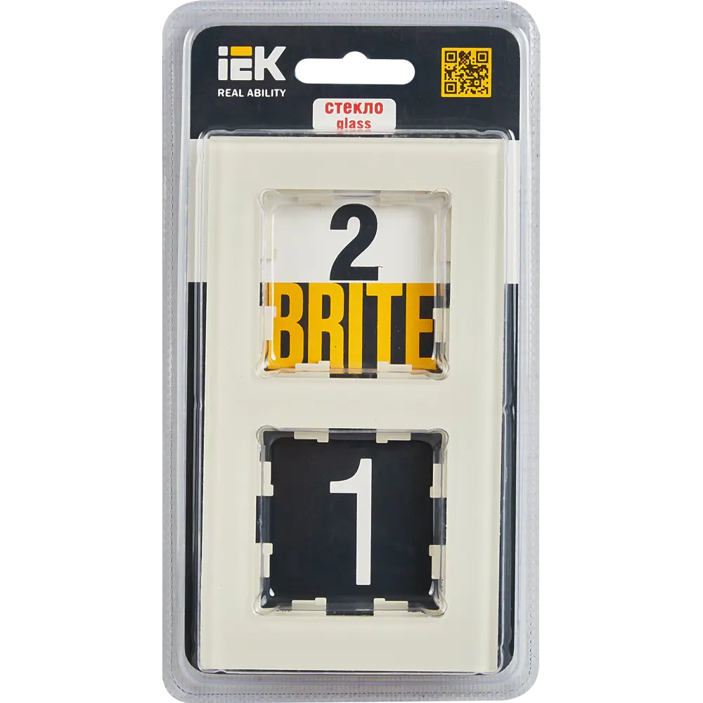 Рамка IEK Brite-2 для розеток и выключателей в ванильном цвете 87761317 STLM-1102971 - Вид №3