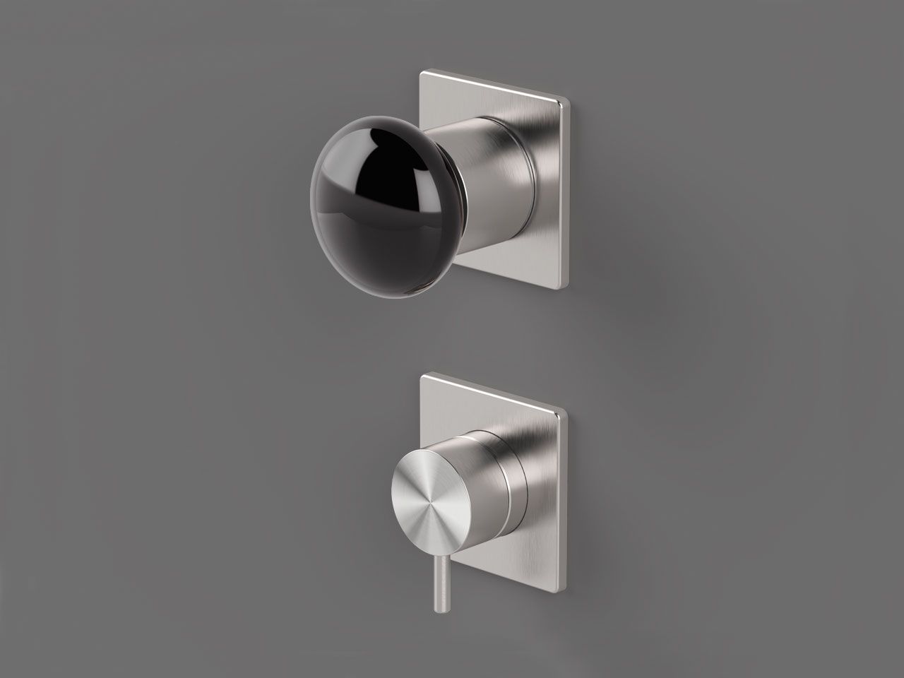 Термостатический смеситель для душа с 2 отверстиями и переключателем Radomonte Mirò ARCH-00043445