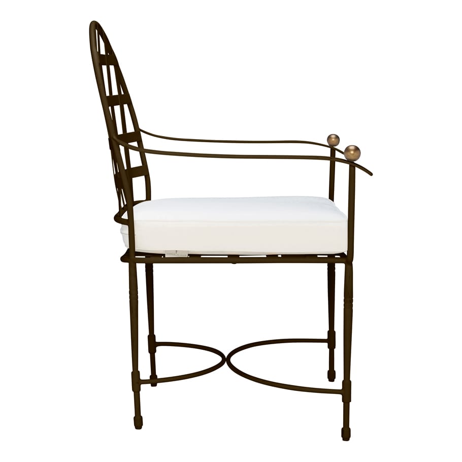 Стул медальона из нержавеющей стали с подлокотниками JANUS et Cie ARCH-00088012 - Вид №11