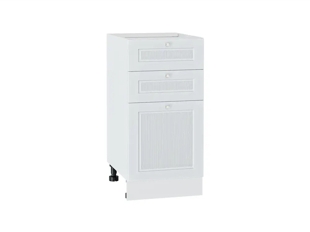 91395472 Напольный шкаф Сурская Мебель Моцарт 40x81.60x47.80 см МДФ цвет белый/айленд STLM-0869418