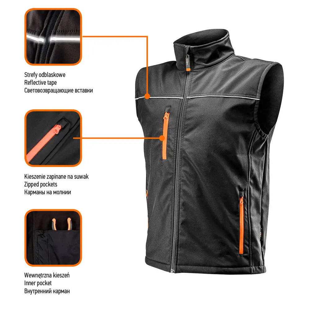 Жилет рабочий Neo Softshell цвет черный размер M/50 рост 170-176 см 82775389 STLM-2061395 Neò Нет - Вид №1