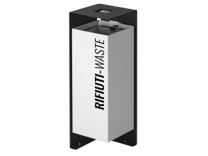 Оцинкованная стальная корзина для мусора с крышкой с пепельницей