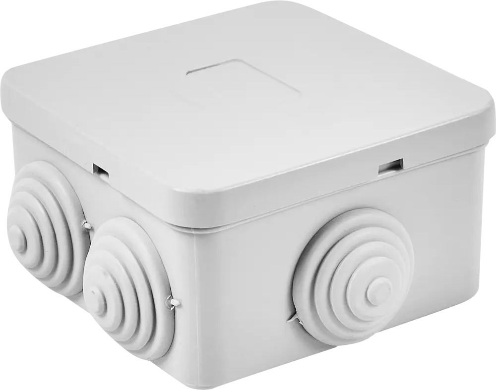 Распределительная коробка Lexman открытого типа 70x70x40 мм с защитой IP55 88460766