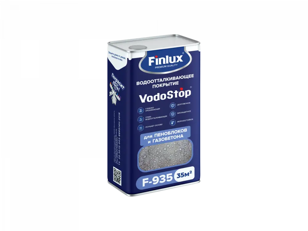 91209269 Водоотталкивающее покрытие Finlux F-935 для газобетон а и пеноблоков 35м² STLM-1017421