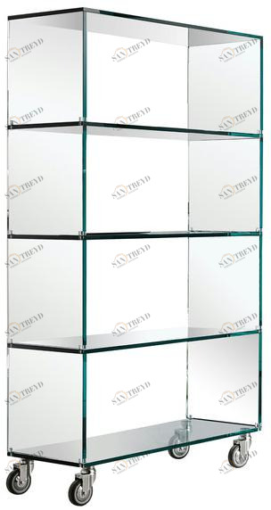 Tonelli Design Книжный шкаф стеклянный на колесиках sun-id-1431684
