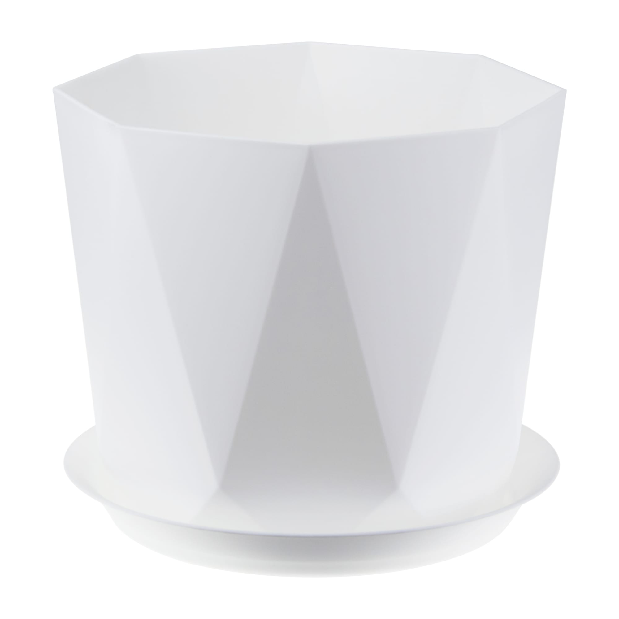 85123020 Кашпо для цветов Призма ø13 h11 см v1 л пластик белый Santreyd 