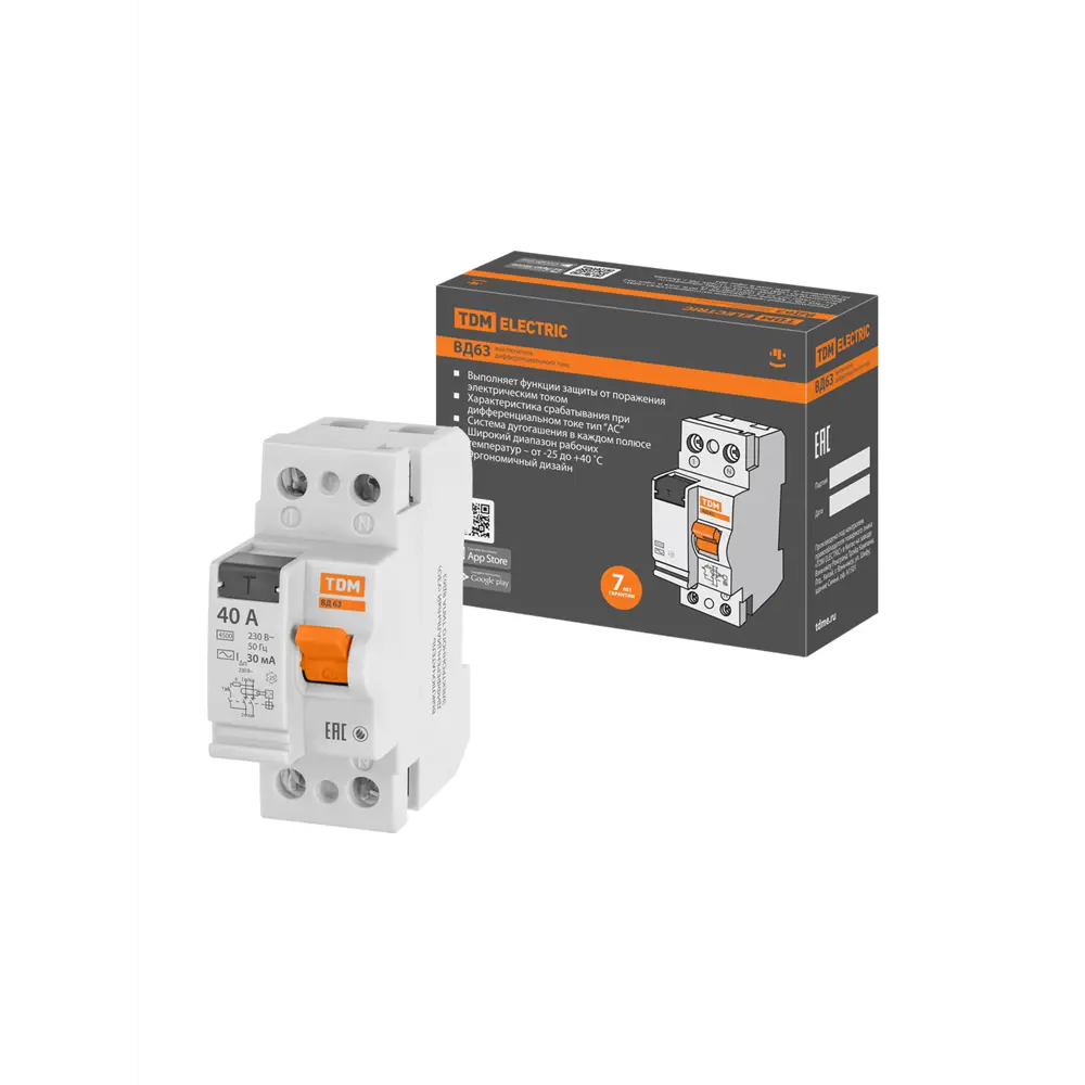 УЗО TDM Electric ВД-63 2Р 40 А 30 мА 4.5 кА AC STLM-2066389 - Вид №6