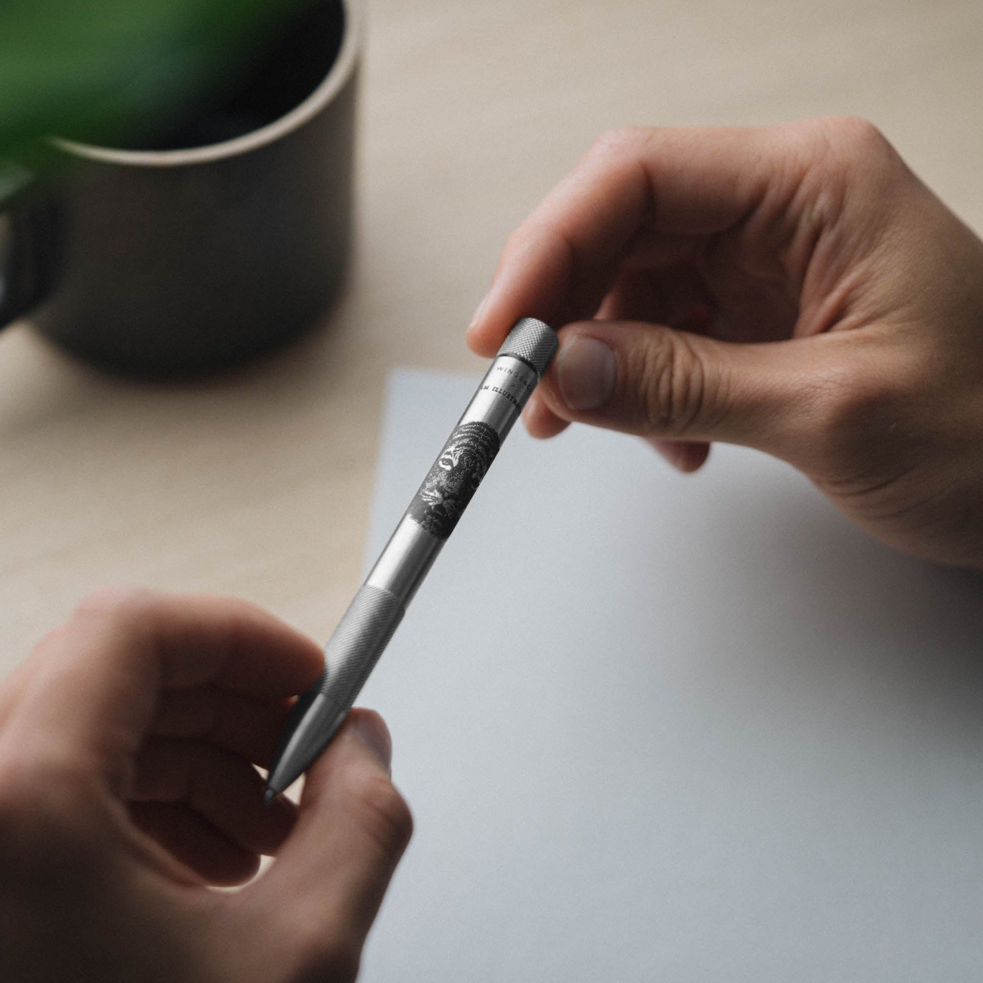 W204STE-5AM X 5AM Иллюстрация — Механическая ручка — Сталь Wingback  - Вид №1