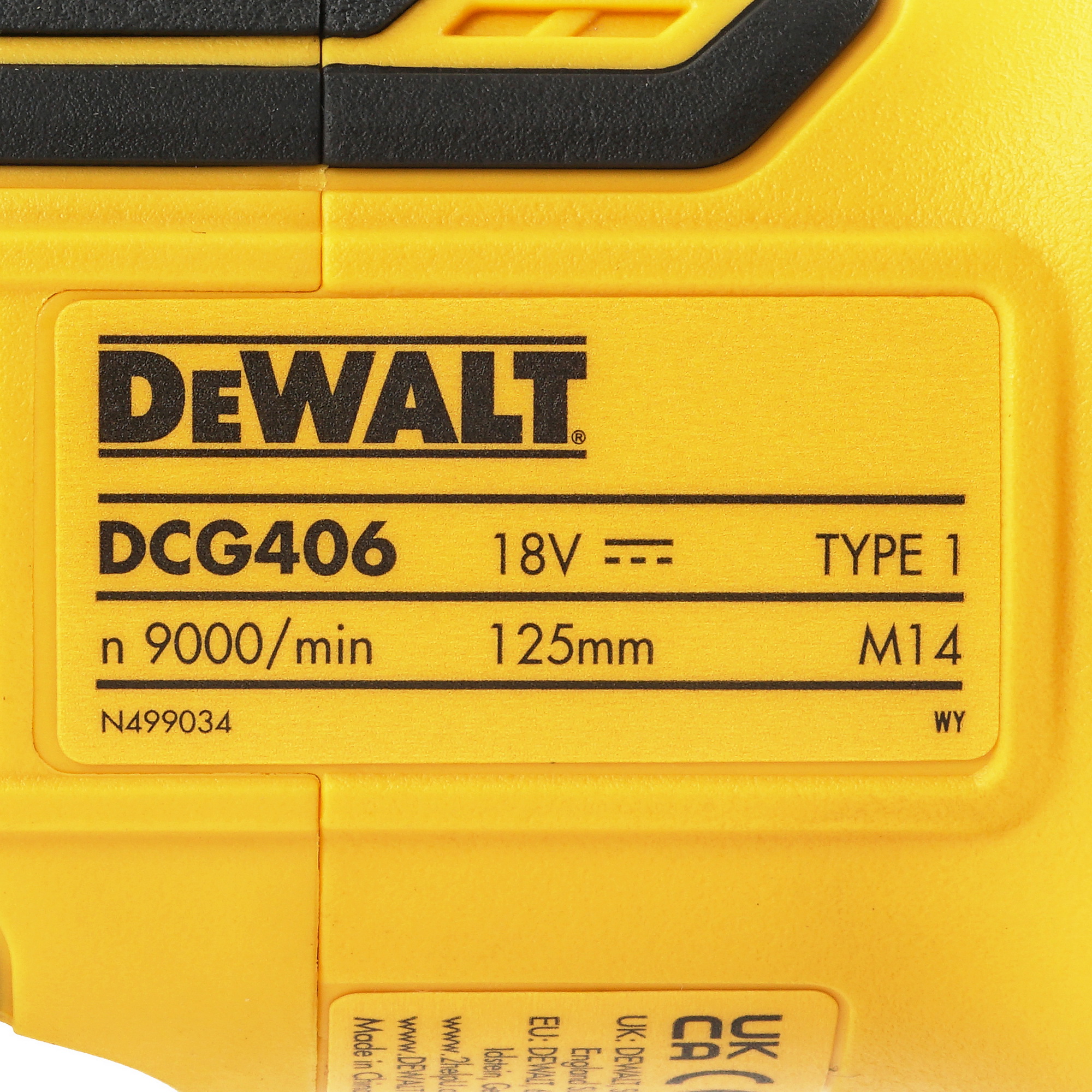 Углошлифовальная машина (УШМ) DeWalt DCG406NT-XJ XR FLEXVOLТ 18/54V  , Без ЗУ, Без АКБ 5440973 STDN-0076145 - Вид №4