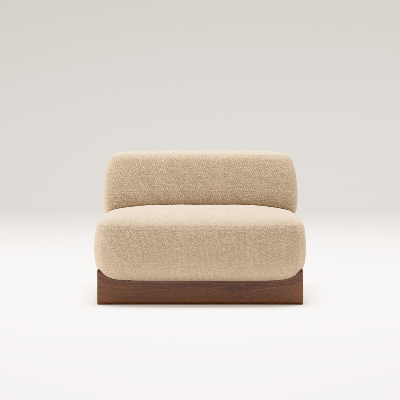 Тканевое кресло с ореховым основанием Wewood купол ARCH-00071955 - Вид №1