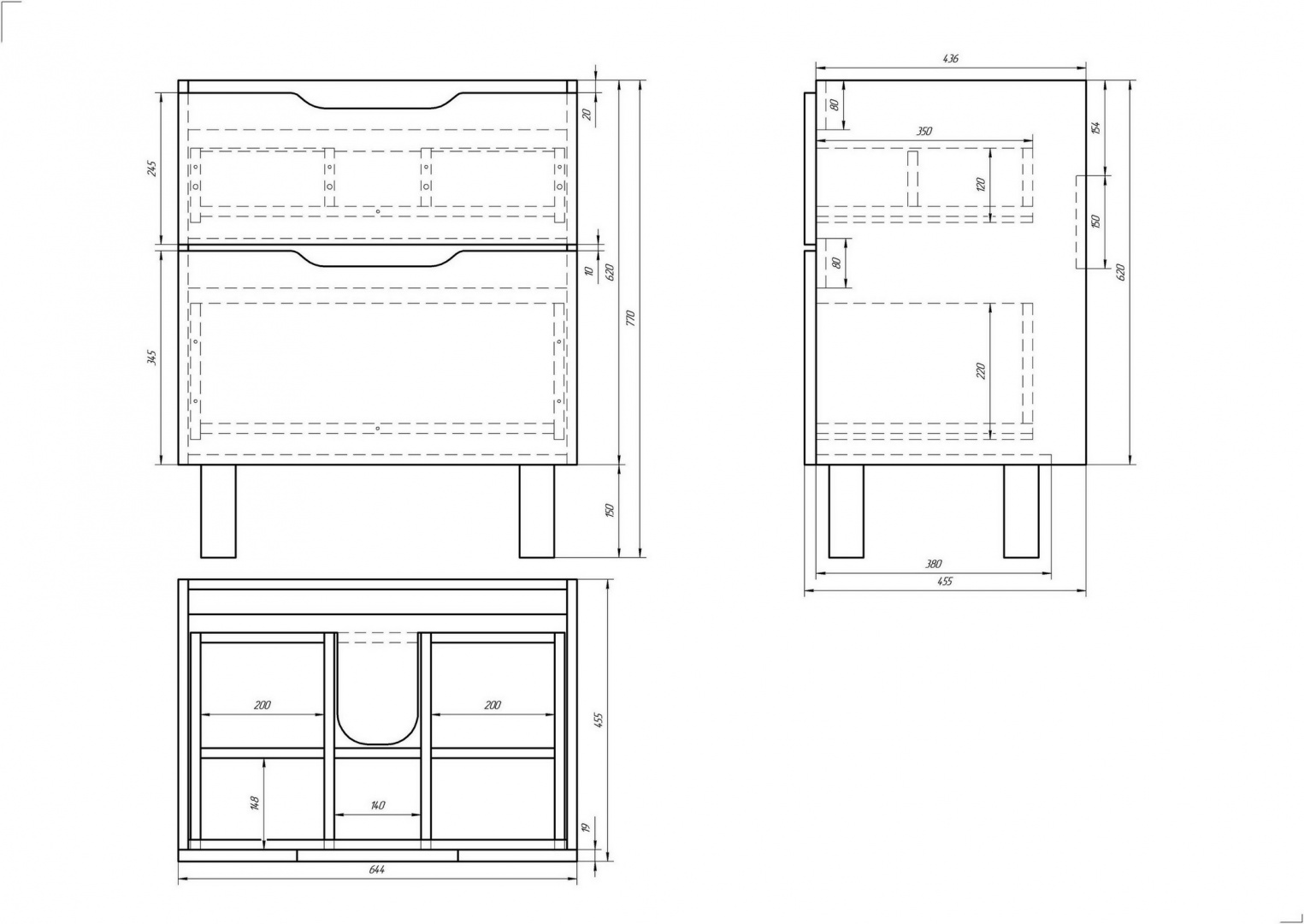 Тумба Q Plus 70 DREJA 990005 - Вид №1